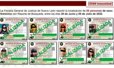 8 Desaparecidas Localizadas En Nuevo Leon