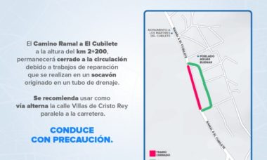 Por Reparaciones Tramo Del Ramal A El Cubilete Permanecera Cerrado