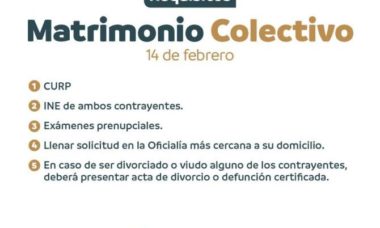 Requisitos Matrimonios Colectivos 14 De Febrero