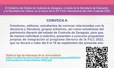 002 Lanza Coahuila Convocatoria Para La Feria Internacional Del Libro57790