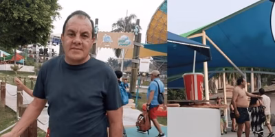 Cuauhtémoc Blanco visita parque aquático enquanto avança seu processo judicial