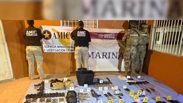 Hallan arsenal y droga en cateo histórico en Sonora