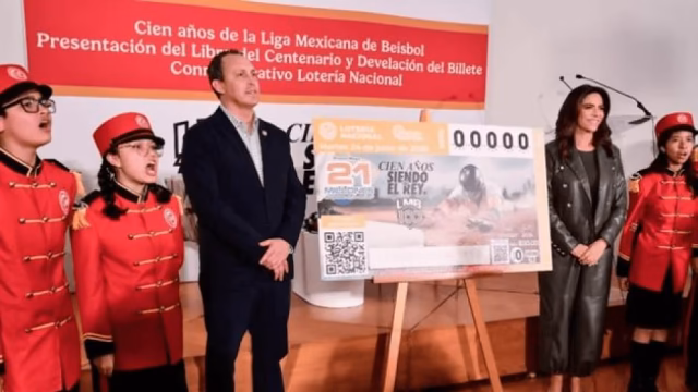 La Lotería Nacional y la LMB lanzan billete y libro por centenario