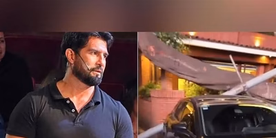 A tree fell on Arturo Carmona's car while he was having dinner