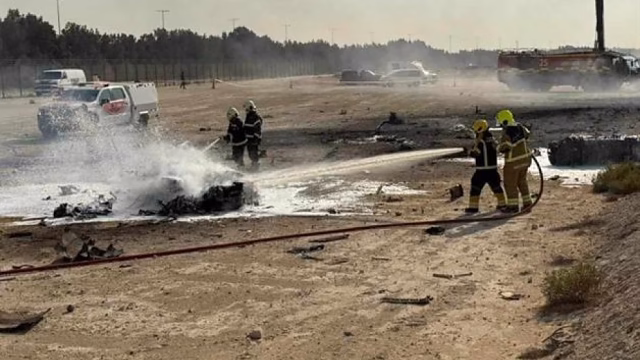 Indian fighter crashes during Dubai air show