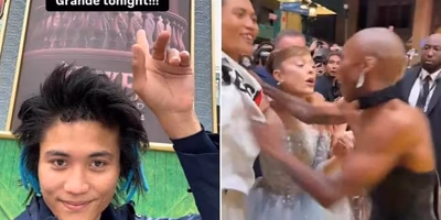 Un intruso altera la premier de Wicked y sorprende a Ariana Grande