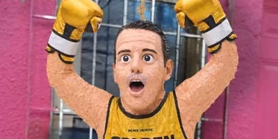 Adame's piñata that immortalizes his triumph in Ring Royale