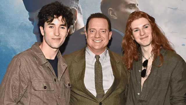 Brendan Fraser presentó ‘Pressure’ junto a sus dos hijos
