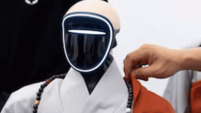 Monjes robot deslumbran en el Festival de los Faroles de Loto en Seúl