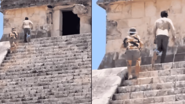 Turistas escalan pirámide en Chichén Itzá y enfrentan sanciones