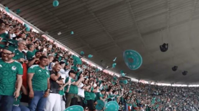 Caramel fan loses his hat at the World Cup after throwing it onto the field