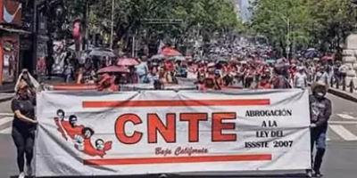 CNTE reduz seu protesto no Centro Histórico do CDMX