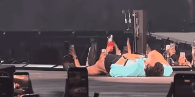 Harry Styles worried his fans with a fall at Wembley