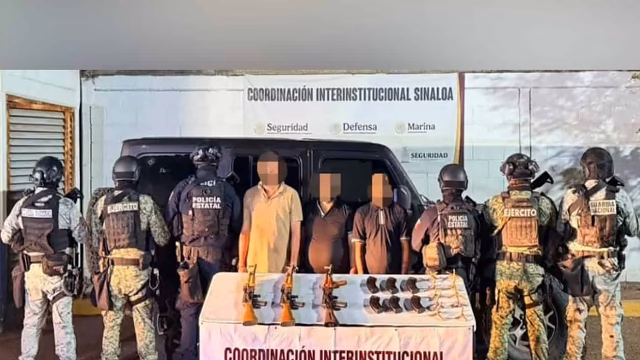 Culiacán: dos fallecidos y tres detenidos en operativo federal