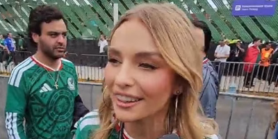 Irina Baeva evita polémica y celebra a México en el Azteca