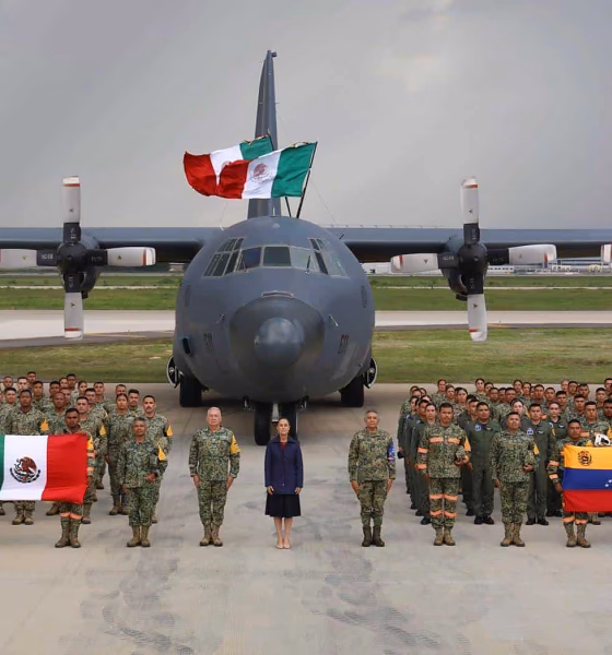 Sheinbaum elogia labor humanitaria de militares en Venezuela