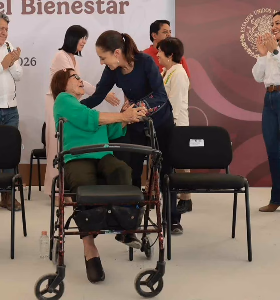 Sheinbaum promete vivienda digna y pensión para mujeres en giras