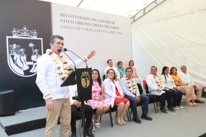 Inaugura Gobernador Reconversion Del Centro De Salud Urbano En Chiapa De Corzo 696x464